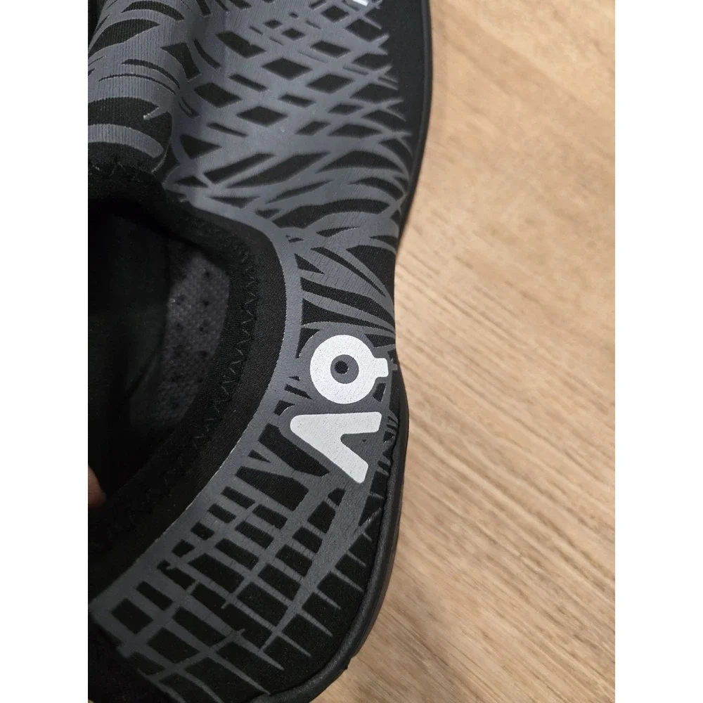 AQUARUN Unisex Water Shoes Aqua Socks Quick Dry Black Gray 280mm Beach Swim Pool